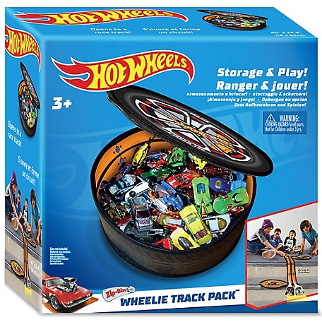Tara Toy ZipBin Hot Wheels - Wheelie Track pk., Kids Ages 3+