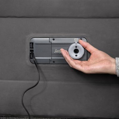 Image showing 5 th Sealy 22 in. King Tritech Air Mattress Built-in AC Pump, 80 in. x 76 in.