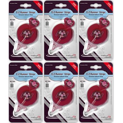 Scrapbook Adhesives E-Z Runner Refill: Permanent Strips 6 Pack