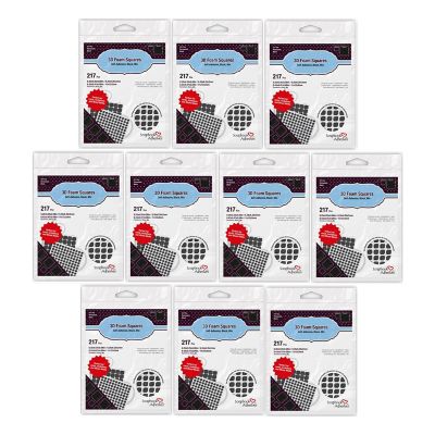 Image showing  3D Foam Squares 10 Pack - Black Mix