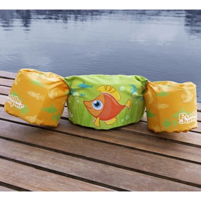 Image showing  Child Deluxe Life Vest - Orange Fish (For Childred 33-55 lbs.)