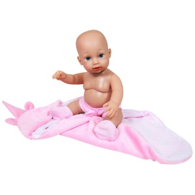 Image showing  Baby Doll Gia - 12 in. Pink Unicorn Hood, Kids Ages 2+