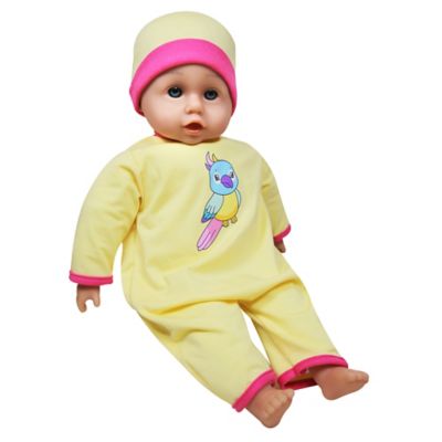 Image showing  Twin Highchair & Baby Dolls Set - Pink & Yellow, Kids Ages 2+