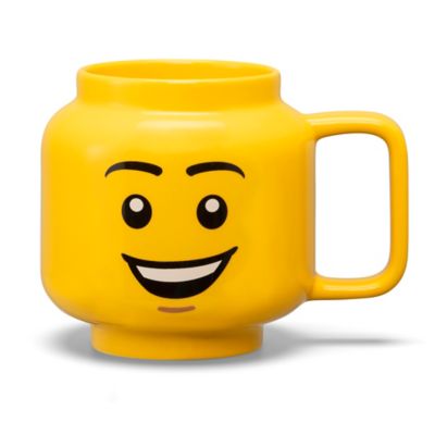 LEGO Ceramic Mug Large - Happy Boy - 17.9 oz. (530 mL), Classic Yellow Minifigures Head