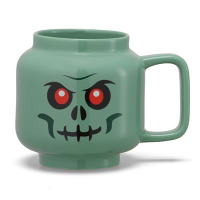 LEGO Ceramic Mug Large - Skeleton Green - 17.9 oz. (530 mL), Green Minifigures Head