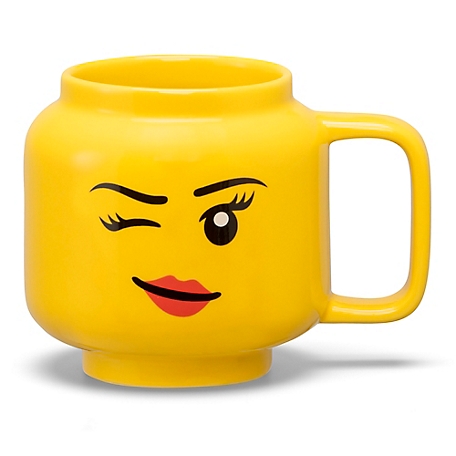 LEGO Ceramic Mug Small - Winking Girl - 8.6 oz. (255mL), Classic Yellow Minifigures Head