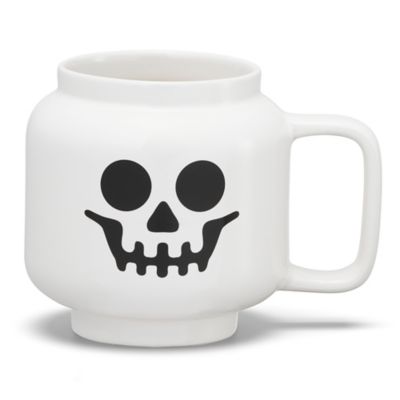 LEGO Ceramic Mug Small - Skeleton - 8.6 oz. (255 mL), White & Black Minifigures Head