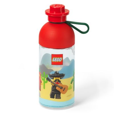 LEGO Hydration Bottle 0.5L - Mexico - Transparent with Red Screw Lid