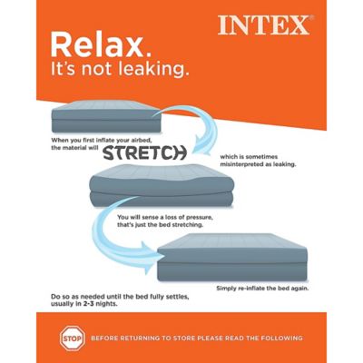 Image showing 4 th Intex: Dura-Beam Prestige Air Mattress - Queen - 12 in. Height, Fiber-Tech Technology