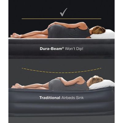 Image showing : Dura-Beam Classic Downy Air Mattress - Twin - 10 in. Height, Fiber-Tech