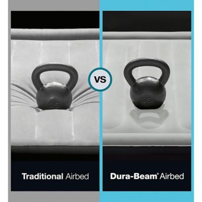 Image showing 5 th Intex: Dura-Beam Classic Downy Air Mattress - Twin - 10 in. Height, Fiber-Tech