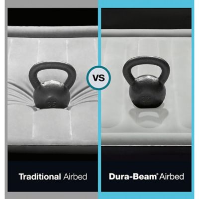 Image showing 5 th Intex: Dura-Beam Classic Downy Air Mattress - Queen - 10 in. Height, Fiber-Tech