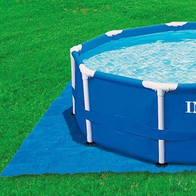 Image showing  Pool Ground Cloth - 15.5 Feet - Square Blue Cloth