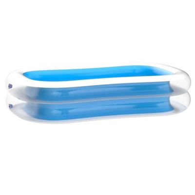 Image showing  Inflatable Swim Center Family Pool - Blue & White - 8.5 ft. x 5.75 ft.