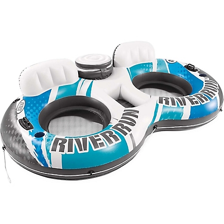 Intex River Run 2: Blue Rapids Water Tube - 2 Person Inflatable River & Water Float