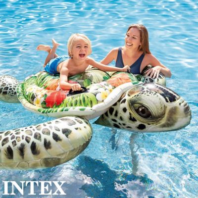Image showing  Realistic Sea Turtle Water Ride-On - Inflatable Water & Pool Lounger