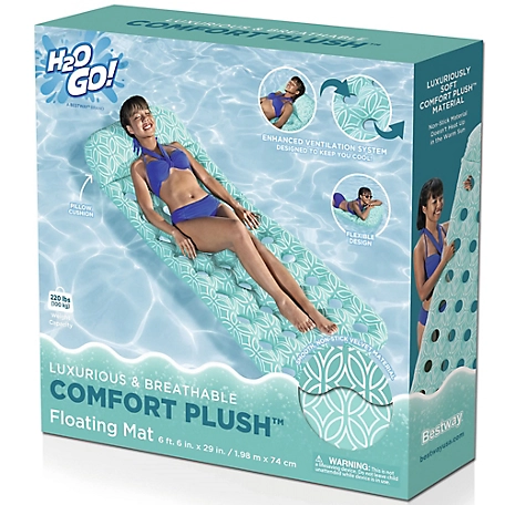 H2OGO! Comfort Plush Floating Pool Mat 6 ft.6 in. x 29 in./1.98m x 74cm