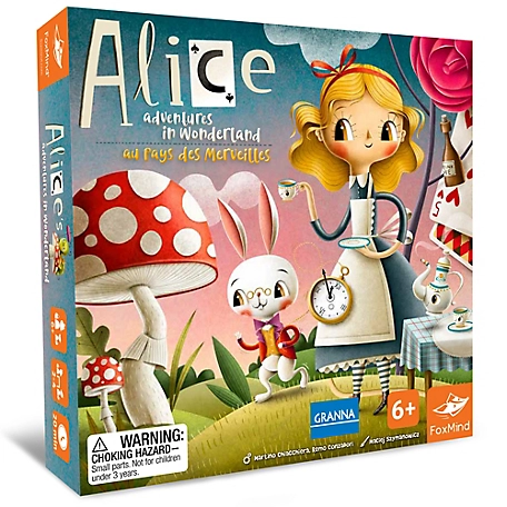 FoxMind Games Alice's Adventures in Wonderland Fairytale Board Game, Ages 6+, 2-4 Players
