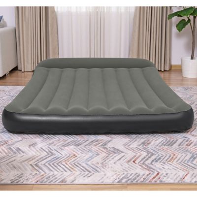 Image showing 6 th Bestway Tritech Air Mattress Queen 12 in. with Built-in Battery Pump