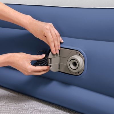 Image showing 3 th Bestway Tritech Air Mattress Queen 18 in. with Built-in AC Pump and Antimicrobial Coating