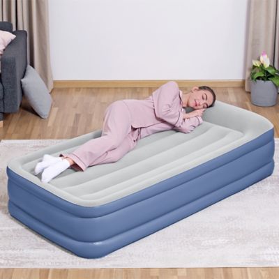 Image showing 5 th Bestway Tritech Air Mattress Twin 18 in. with Built-in AC Pump and Antimicrobial Coating