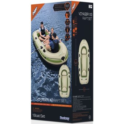Image showing  Hydro-Force Voyager X3 Inflatable Raft Set 9'8 in.