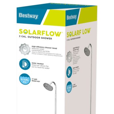 Image showing  SolarFlow Outdoor Shower Oversized Shower Head and Stand