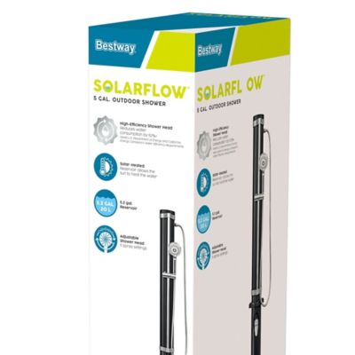 Image showing  SolarFlow Outdoor Shower Oversized Shower Head and Stand, 5 gal.