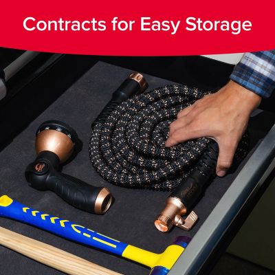 Image showing 9 th Pocket Hose Copper Bullet Expandable Hose Black, 50 ft.