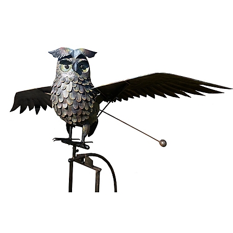 Esschert's Design Yard Art Owl Rocker on Stand - Large, ZYCT820