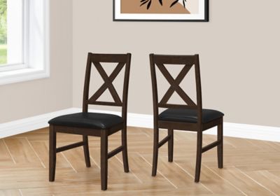 Monarch Specialties Cross Back Dining Chair, Set of 2