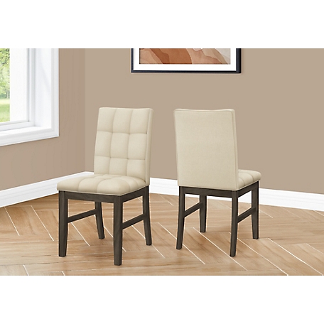 Monarch Specialties Upholstered Dining Chair, Set of 2