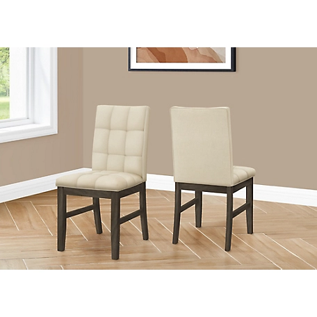 Monarch Specialties Upholstered Dining Chair, Set of 2
