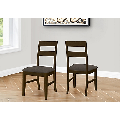 Monarch Specialties Slat Back Dining Chair, Set of 2