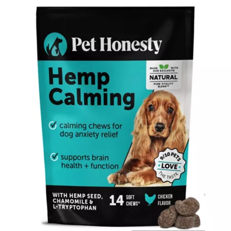 Pet Honesty Hemp Calming Max Strength – Chicken (14ct Sample Pouch) Dog Anxiety Supplements