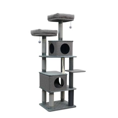 Catry Minimalistic Contemporary Cat Tree - 67 in., 6 Level, Large, Stella
