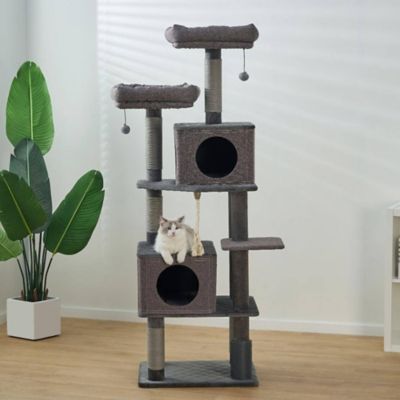 Image showing  67 in. 6-Level Minimalistic Contemporary Cat Tree, Large, Stella