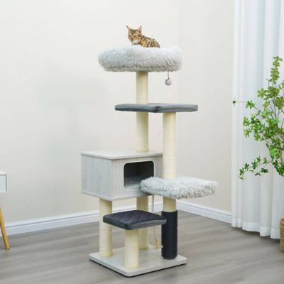 Image showing  Modern Minimalistic Cat Tree - 55 in., 5 Level, Large, Kasio