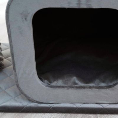 Image showing  30 in. 2-Level Modern Apartment-Sized Cat Tree, Large, Eclipse