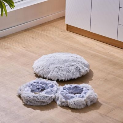 Image showing  Faux Fur Customizable Cat Tunnel - 10 in. H, DIY, Medium, Khione