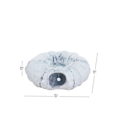 Image showing  Faux Fur Customizable Cat Tunnel - 10 in. H, DIY, Medium, Khione