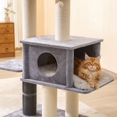 Image showing  57 in. 4-Level Modern Heavy-Duty Cat Tree, Extra Large, Lulu