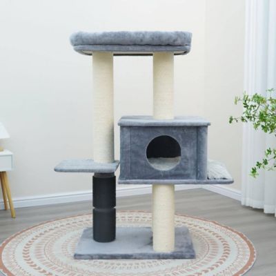 Image showing  57 in. 4-Level Modern Heavy-Duty Cat Tree, Extra Large, Lulu