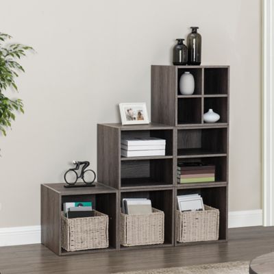 Image showing  Quub Open Wood Cabinet MDF Wood for Living Room, Bedroom