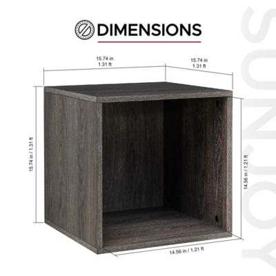 Image showing  Quub Open Wood Cabinet MDF Wood for Living Room, Bedroom