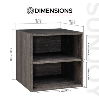 Image showing  Quub Split Wood Cabinet MDF Wood for Living Room, Bedroom