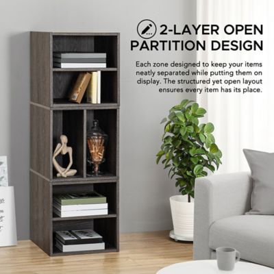 Image showing  Quub Split Wood Cabinet MDF Wood for Living Room, Bedroom