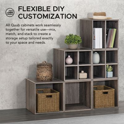 Image showing  Quub Split Wood Cabinet MDF Wood for Living Room, Bedroom