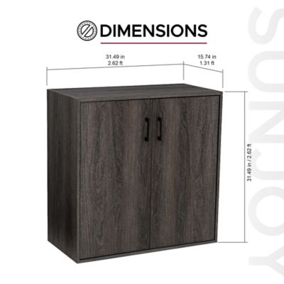 Image showing  Quub Two Door Space Saving Stackable Cabinet