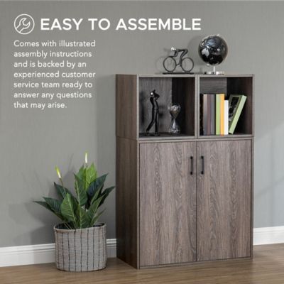 Image showing 7 th Sunjoy Quub Two Door Space Saving Stackable Cabinet